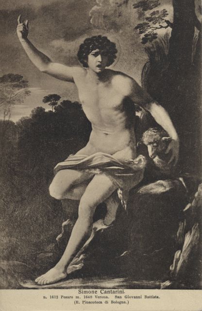 Mengoli — Simone Cantarini. n. 1612 Pesaro m. 1648 Verona. San Giovanni Battista. (R. Pinacoteca di Bologna.) — insieme